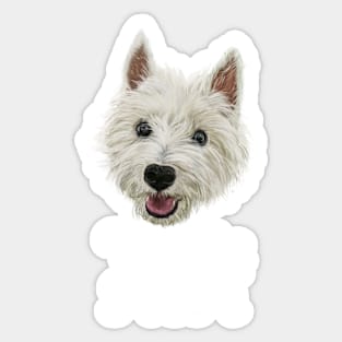 Westie Mom Smiling West Highland Terrier Sticker